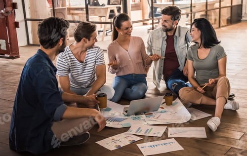 Preview: Young business team working