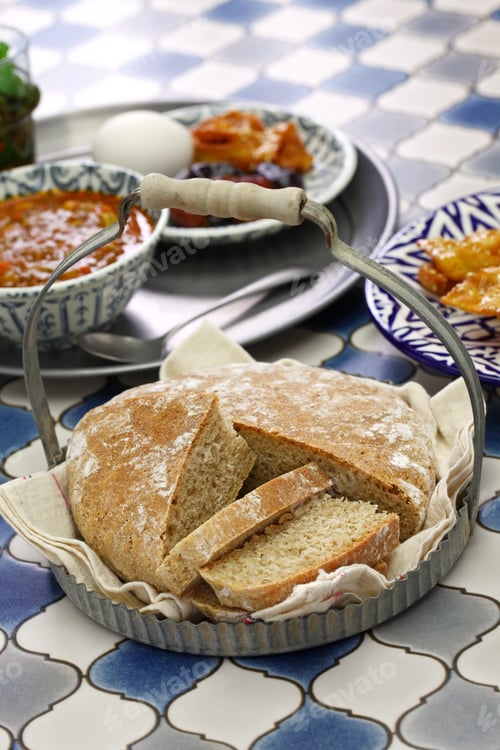 Preview: homemade moroccan flatbread khobz