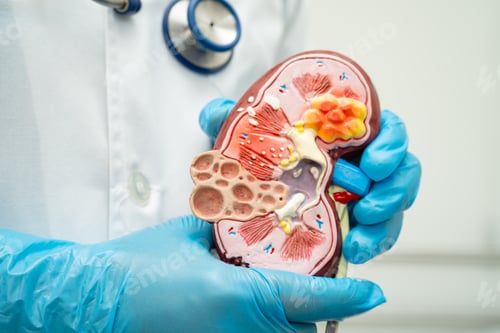 Preview: Kidney disease, Chronic kidney disease ckd, Doctor hold human model