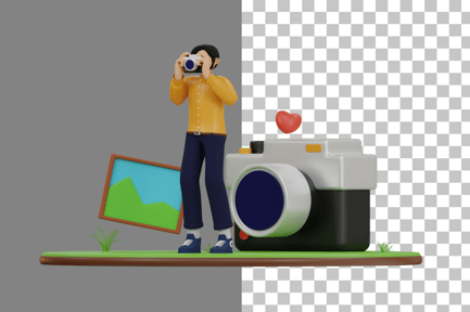 Preview: Male Photographer 3D Illustration