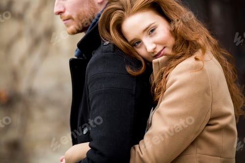 Preview: Young loving couple outdoor