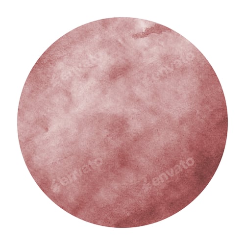Preview: Burgundi hand drawn watercolor circular frame background texture with stains. Modern design element