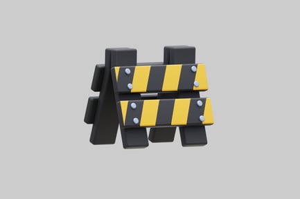 Preview: Construction Barrier Stripes Yellow