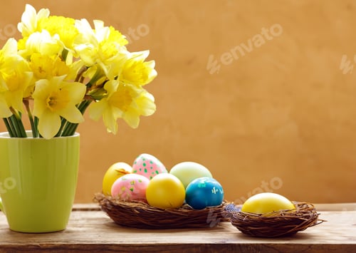 Preview: bouquet spring yellow flowers daffodils Easter