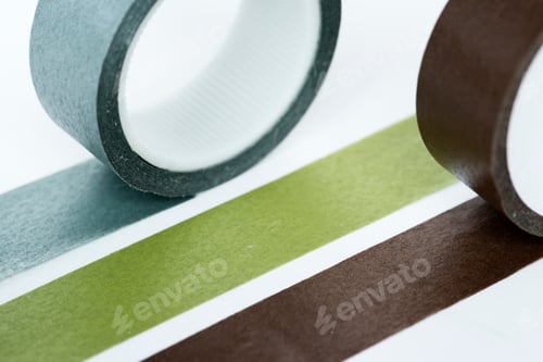 Preview: Closeup of ribbon roll isolated on white background