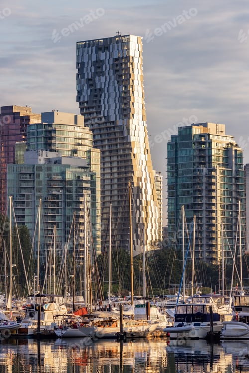 Preview: Downtown Vancouver, British Columbia, Canada. Moder City Buildings in Stanley Park