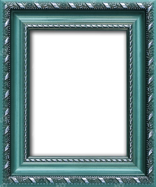 Preview: Empty picture frame with a free place inside, isolated on white