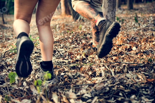 Preview: Pair Legs Running Forest Concept