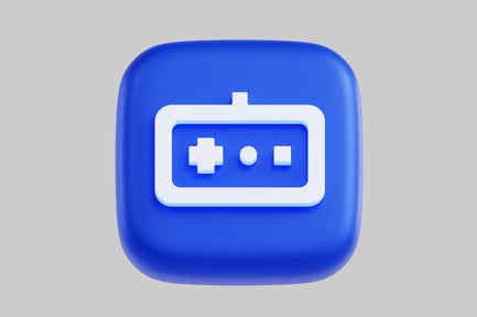 Aperçu: Icône bleue de l'application pour console de jeu