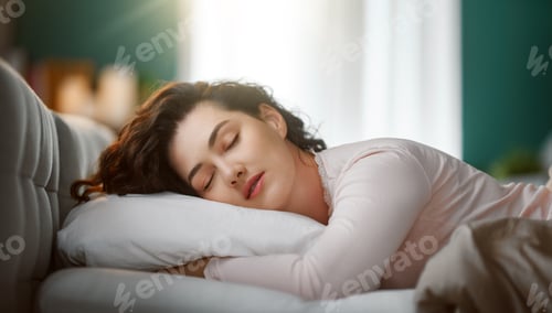 Preview: woman is sleeping in the bedroom