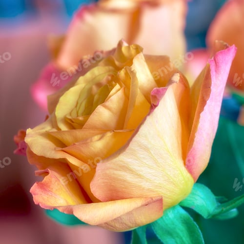 Preview: The rose. A photo of a beautiful yellow rose.