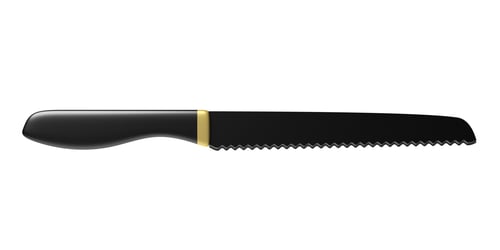 Preview: Bread knife isolated against white background. 3d illustration