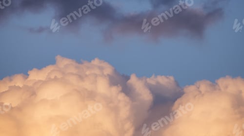 Preview: View of Cloudscape during a colorful sunset or sunrise.