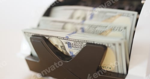 Preview: USD on money counting machine