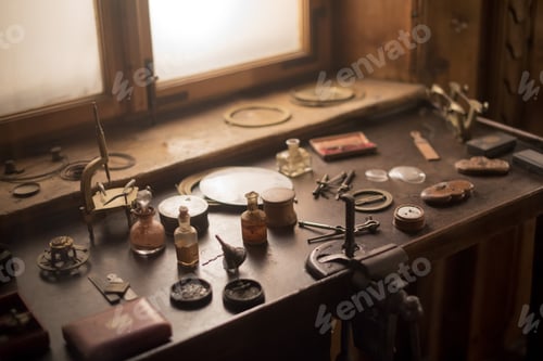Preview: Old horology or watchmakers laboratory