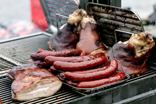 Preview: Grilled Meat and Sausages on Barbecue