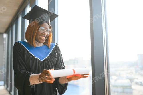 Preview: pretty african american university graduate