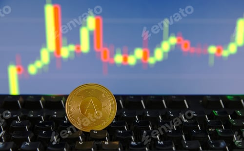 Preview: Bitcoin ADA coin token digital crypto currency coin for decentralized financial banking