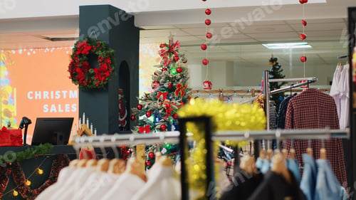 Preview: Clothing store with xmas decorations