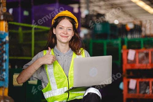 Preview: paper cardboard manufacture factory concept, industry worker person working with recycling machine