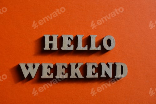 Preview: Hello Weekend, phrase as banner headline