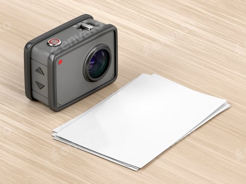 Preview: Action camera and blank photos