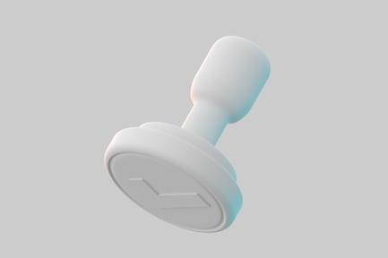 Preview: Checkmark rubber stamp object