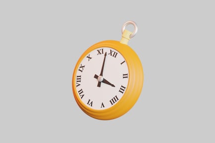 Preview: Vintage yellow pocket clock