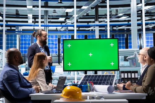 Preview: Shareholders being shown strategic growth opportunities on mockup display