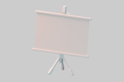 Visualização: Suporte de cavalete de apresentação em branco