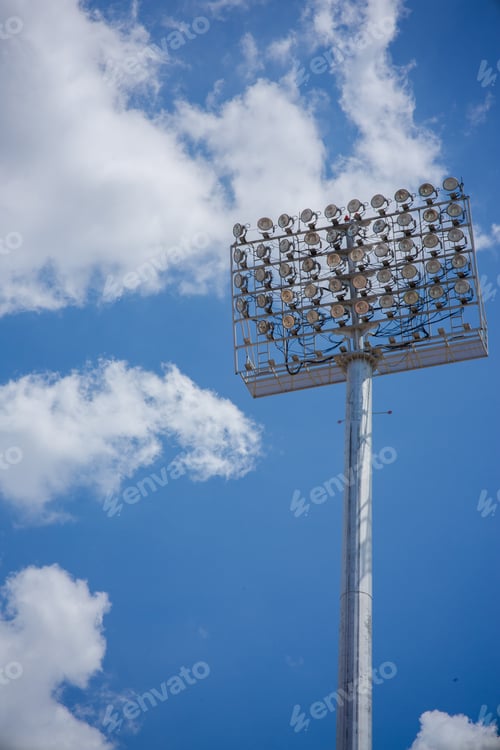 Preview: Stadium light on sky background