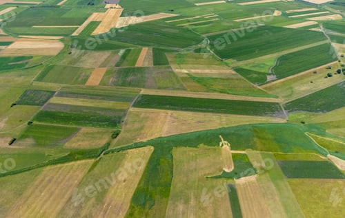 Preview: landscape with many cultivated lands seen from above