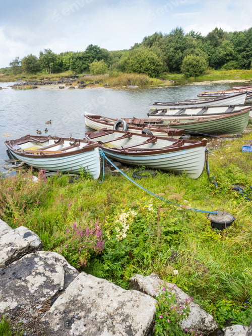 Preview: Rowing Boats Near Kilbeg Pier in Ireland