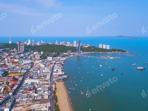 Preview: Sea, beach for travel background, Thailand. Nature landscape.
