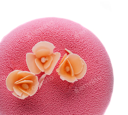 Preview: Pink Mousse cake on isolated background