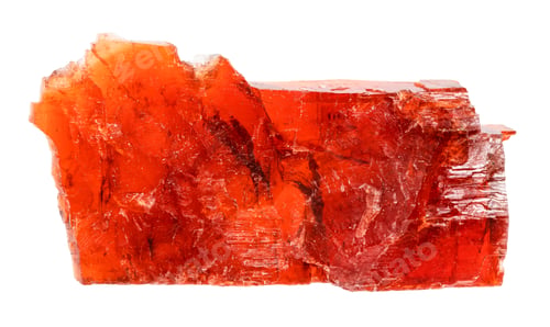 Preview: raw villiaumite mineral isolated on white