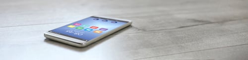 Preview: Mobile with applications design on the screen
