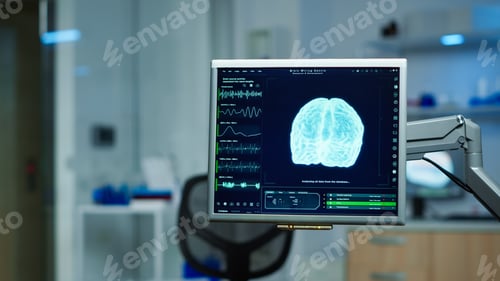Preview: Interior of empty science laboratory for neurological treatment