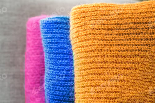 Preview: Close Up of Pink, Blue and Orange Textiles