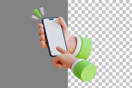Preview: Mobile Phone with Touch 3D Icon