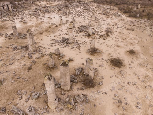 Preview: Aerial view of Pobiti Kamani, The Stone Forest Natural Reserve near Varna in Bulgaria