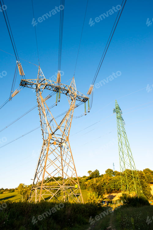 Preview: High voltage transmission lines.