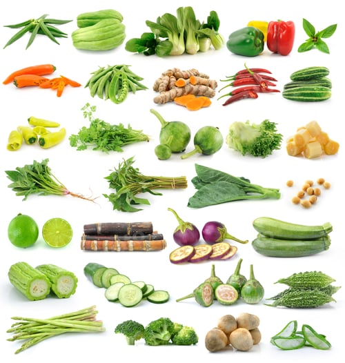 Preview: set of vegetable on white background