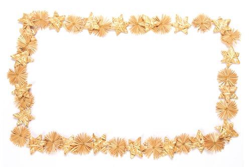 Preview: Top view shot of a Christmas ornament frame on a white surface