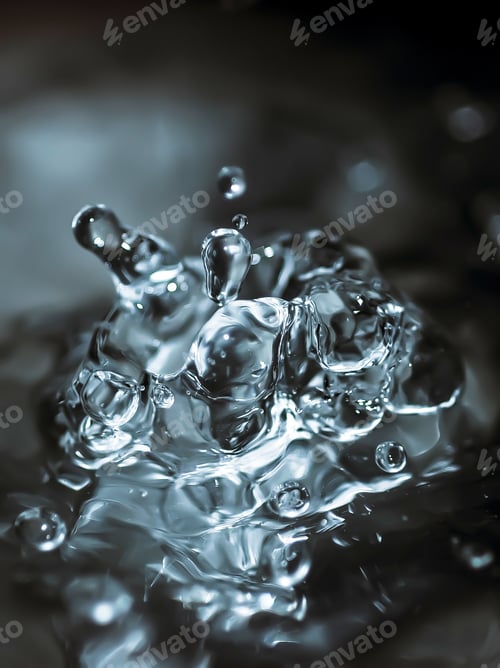 Preview: Falling water drop splash
