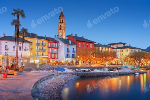Preview: Ascona, Switzerland Townscape on the shores of Lake Maggiore