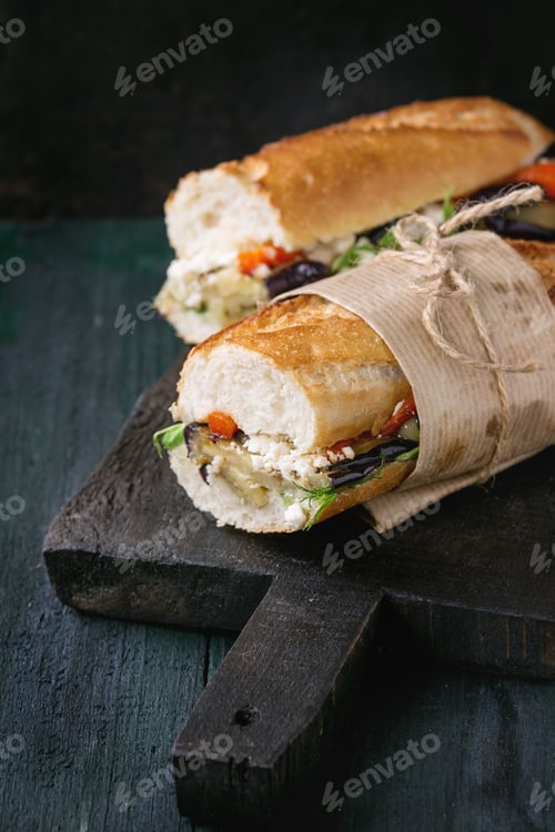 Preview: Vegetarian baguette sandwich
