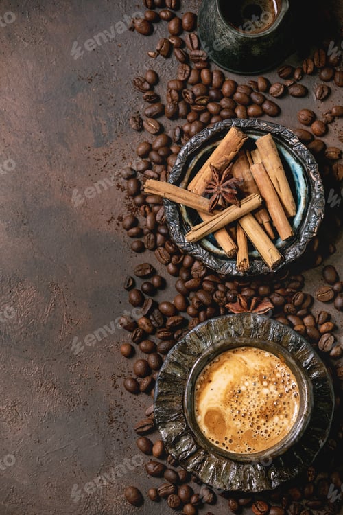 Preview: Black coffee with spices
