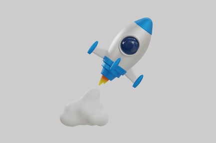 Preview: Rocket launch cartoon style