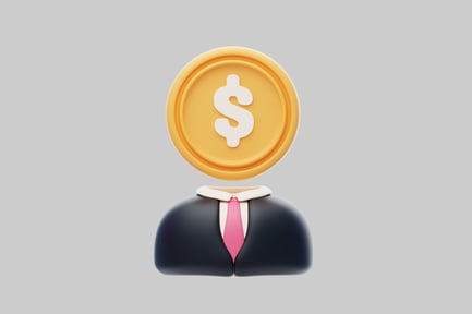 Preview: Cartoon coin-head businessman